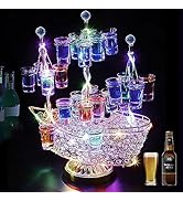 Amazon｜テキーラ 幻の船 酒器 船型酒棚 LED酒グラス収納ラック 充電式